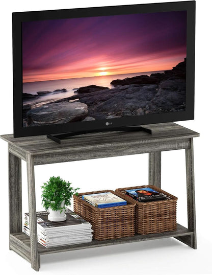 French Oak Grey TV Stand 35 Inch Wide For 37 Inch TV