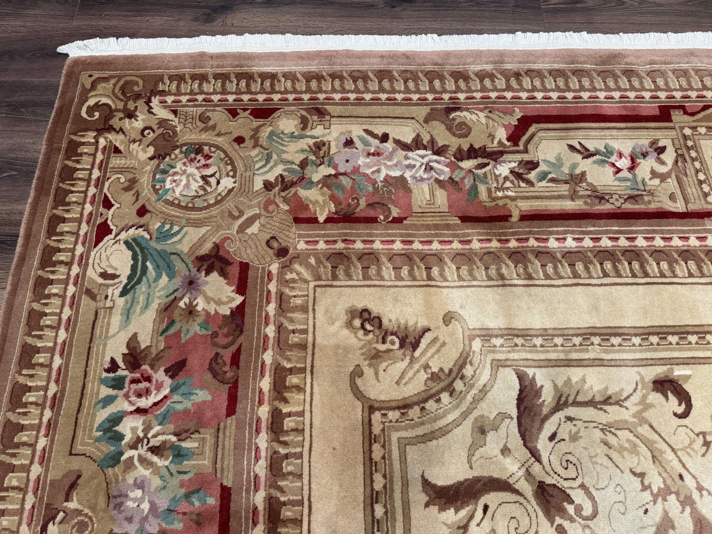 Palace Size Aubusson Rug 12x18, Extra Large, French European Carpet, Soft Wool Pile, Elegant