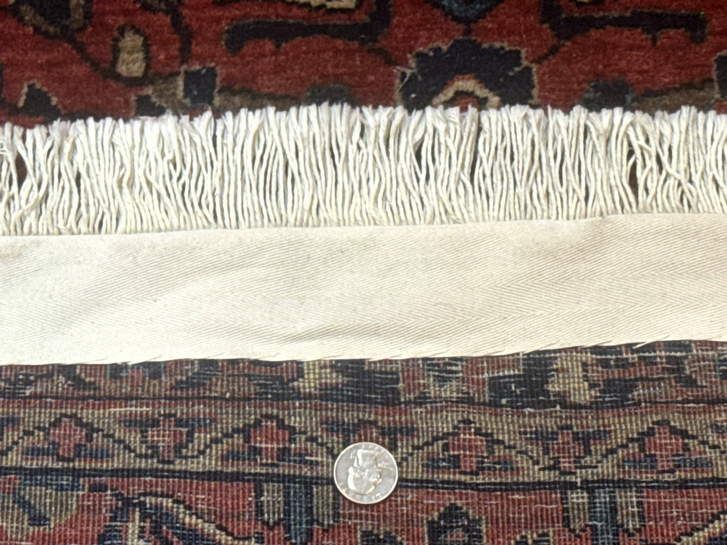 Small Red Persian Sarouk Rug 2.7 x 4.9, Floral, Antique