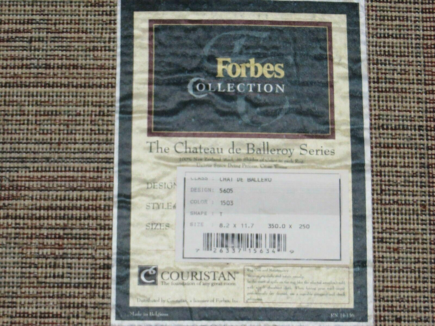 8' x 11' 7" Vintage Power Loomed Couristan European Wool Rug Belgium Forbes Nice