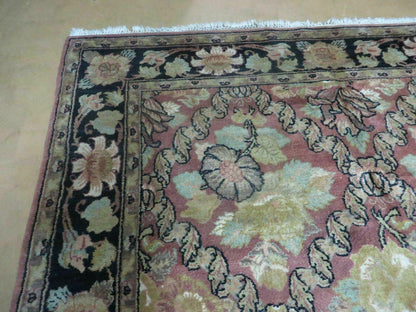 6' X 9' Handmade India Floral Oriental Wool Rug Carpet
