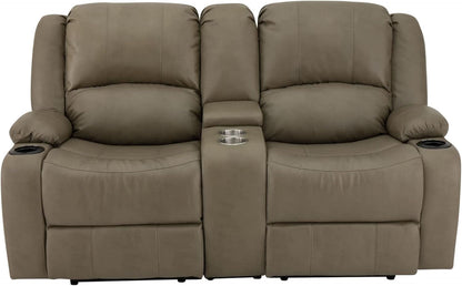 67 Inch Putty Powered RV Wall Hugger Recliner Sofa