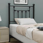 Victorian Twin Size Metal Bed Frame with Adjustable Headboard