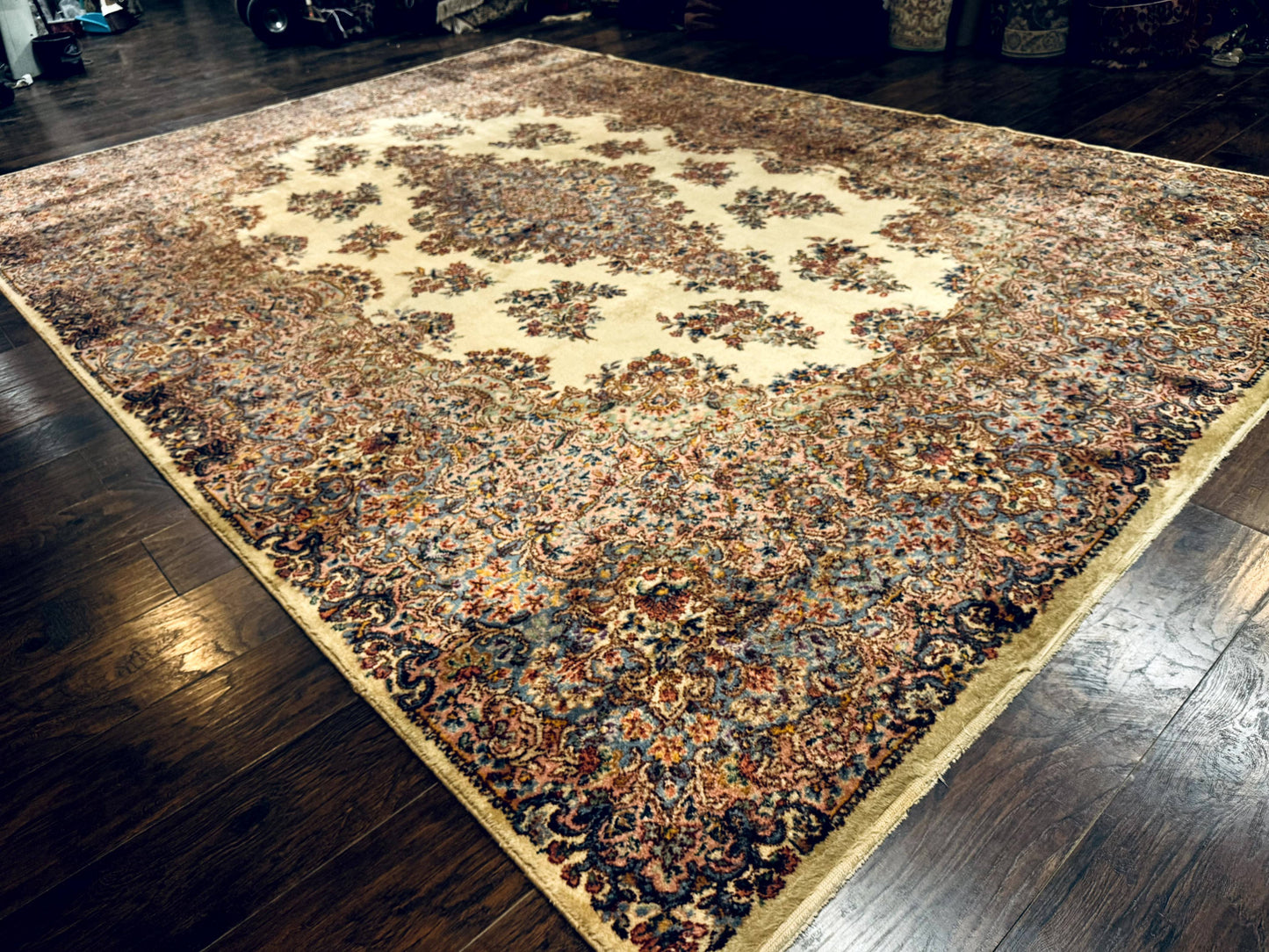 Karastan Kirman Rug #781, Antique Karastan Oriental Carpet 8.8 x 12, Wool Area Rug, Original Collection 700 Series, Rare Discontinued