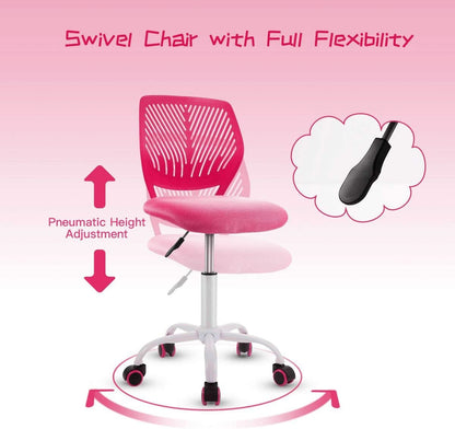 Kids Desk Chair Adjustable Height With Lumbar Support Rose