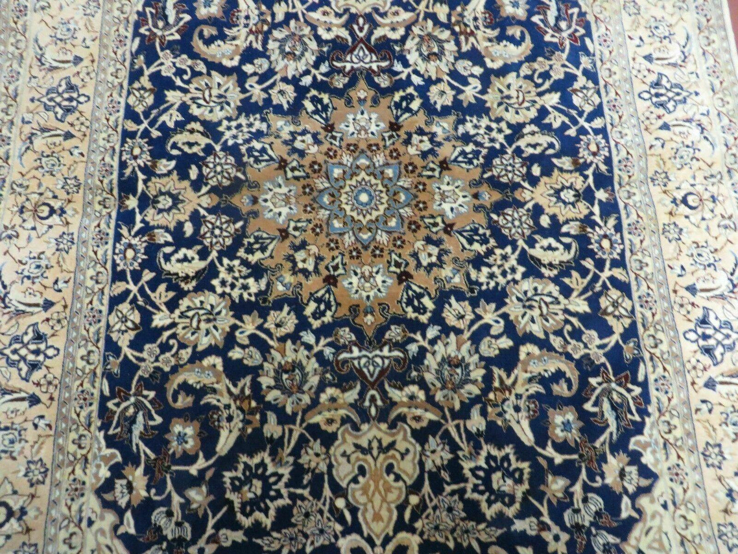 4' X 6' Handmade Ultra Fine India Floral Oriental Wool Silk Rug Hand Knotted