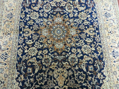 4' X 6' Handmade Ultra Fine India Floral Oriental Wool Silk Rug Hand Knotted