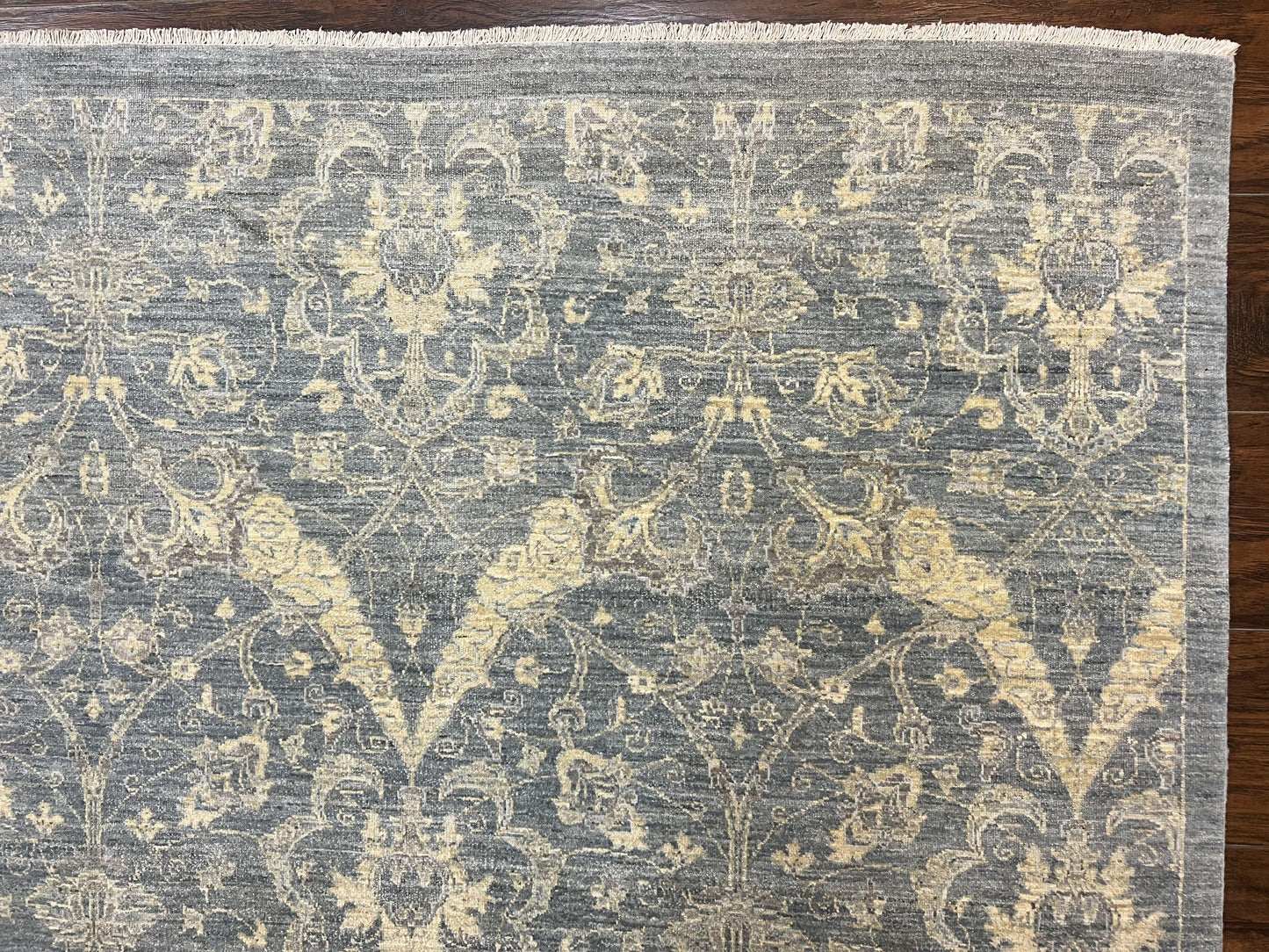 Contemporary Pakistani Rug 5 x 6.6, Handmade Floral Wool Rug, Spanish Pattern