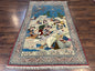 Vintage Persian Qum Pictorial Rug 5x7 - Wool & Silk