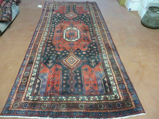 4' X 9' Antique Handmade Turkish Tribal Oriental Geometric Wool Rug # 605