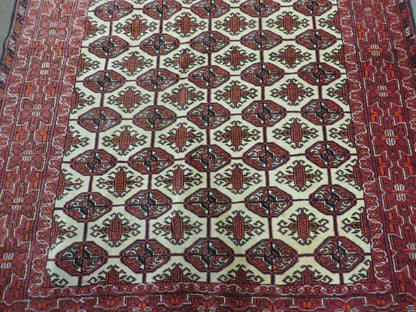 4' X 6' Handmade Finely Knotted Pakistan Turkoman Bokhara Wool Rug Nice