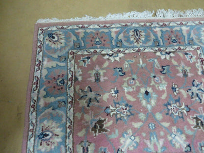 2' 8" X 12' Vintage Handmade India Floral Wool Runner Rug Nice