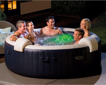 Purespa Bubble Massage Spa Set For Six With Contoured Headrests And Energy Efficient Spa Cover