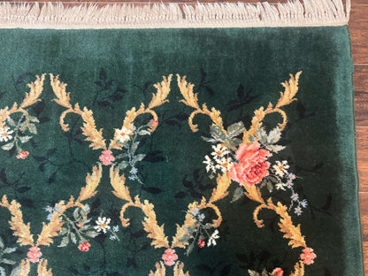 Karastan Garden of Eden Rug 8.8 x 11.8, Green Savonnerie 509/1733, Wool