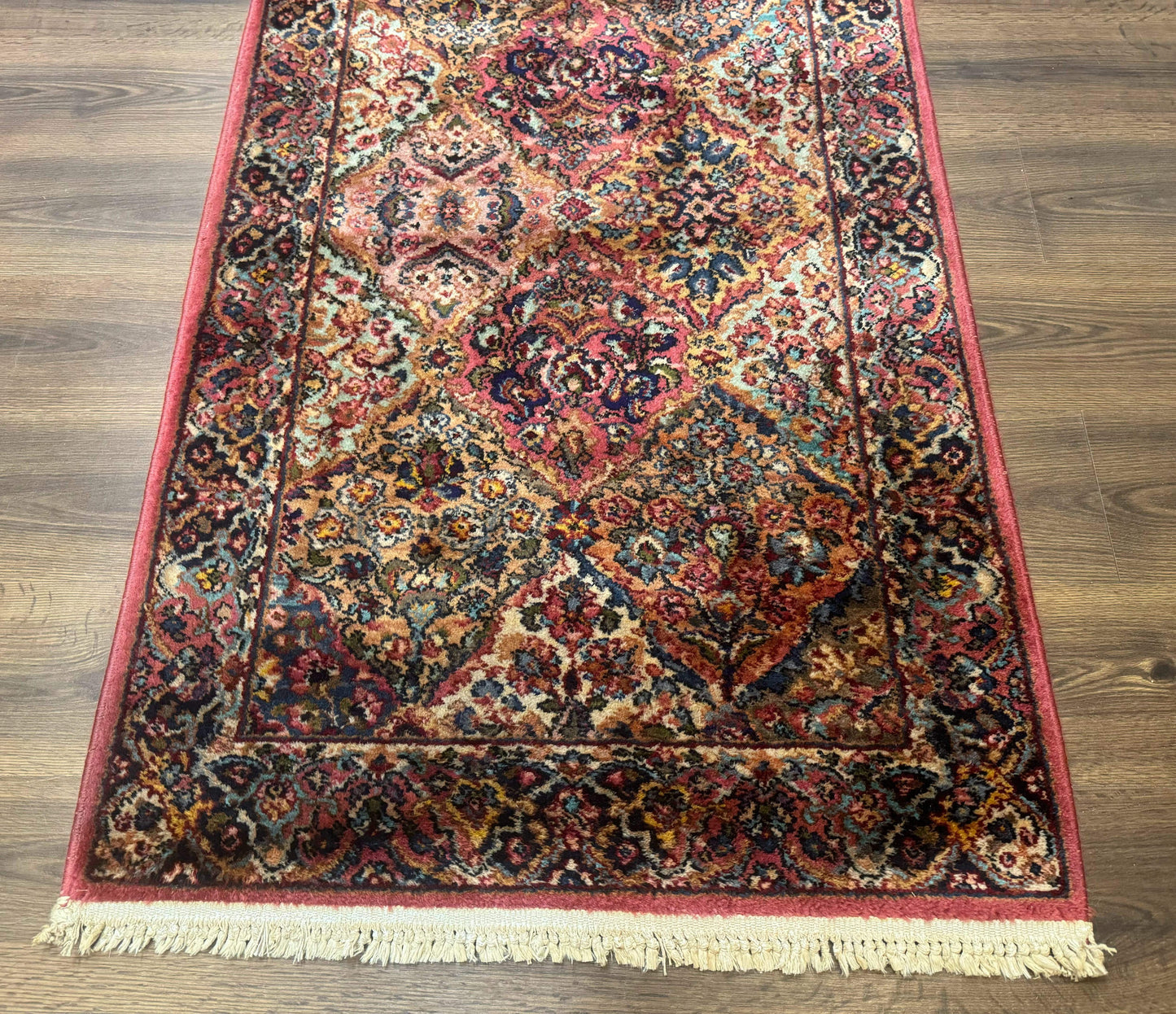 3x5 Karastan Multicolor Panel Kirman Rug #717, Wool Original 700 Series