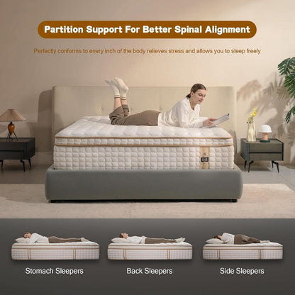 Queen 12 Inch CertipurUS Memory Foam Hybrid Mattress