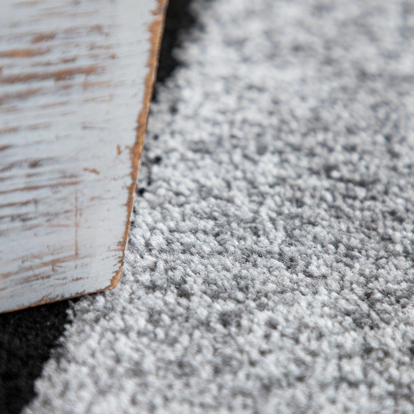 Gray Black Area Rug Mondial Modern Paint Effect