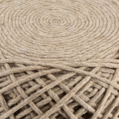 Bellingen Gray Handwoven Textured Pouf