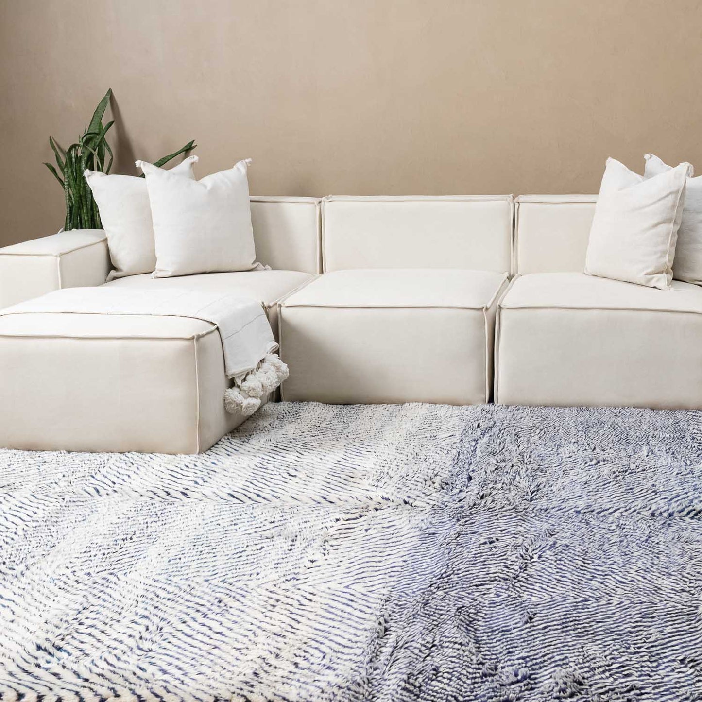 Blue Diamond - Luxury Shag Moroccan Rug