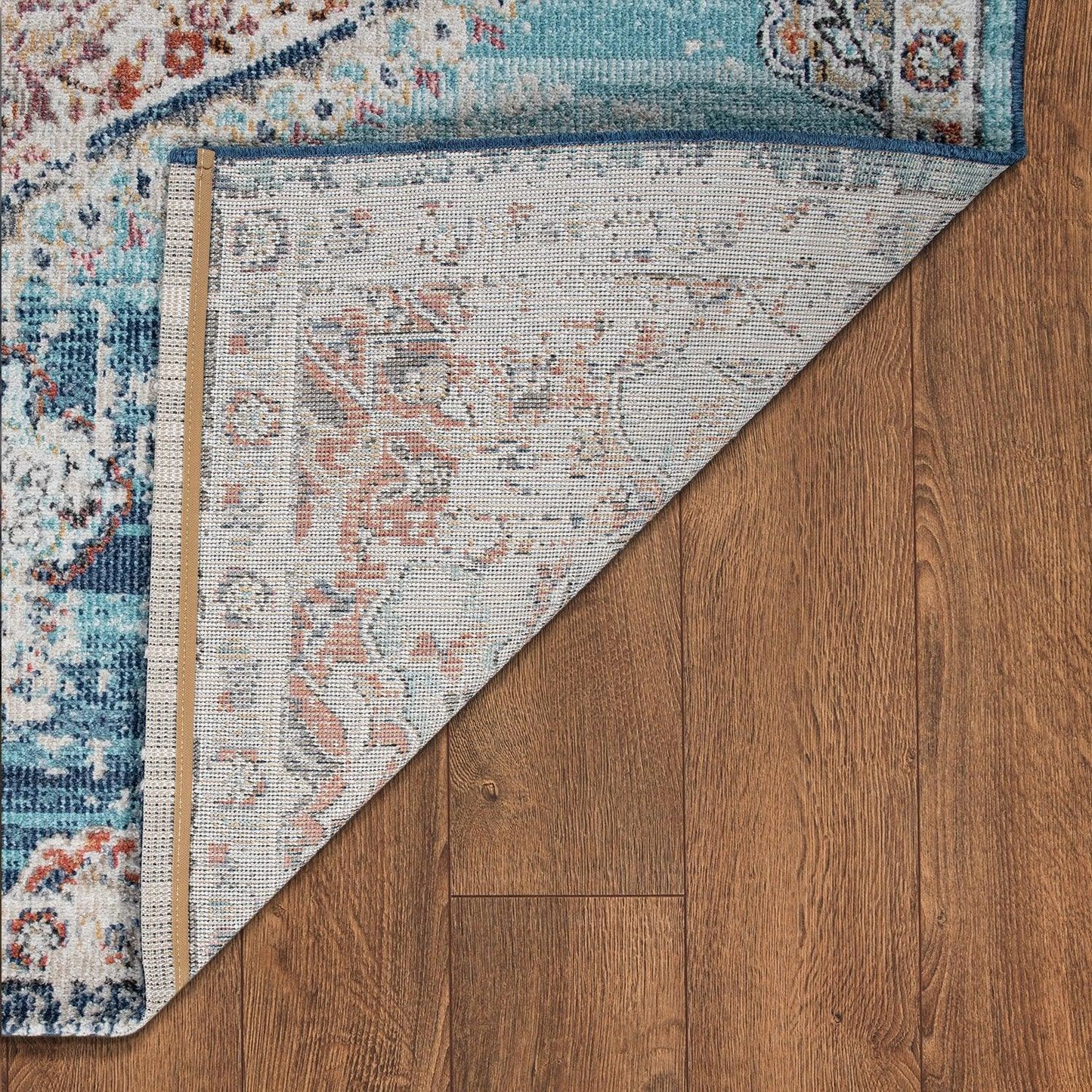 Blue Red Indoor & Outdoor Rug For Balcony Oriental Pattern