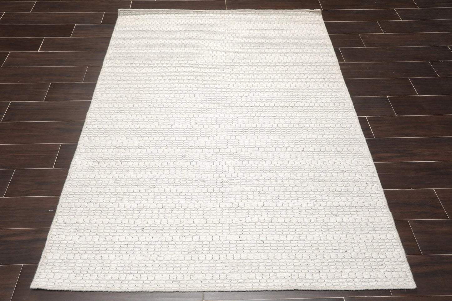 Multi Size Off White, Gray Hand Woven 100% Wool Flatweave Traditional Oriental Area Rug