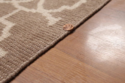 8' x 10' Hand Knotted Turkish Weave 100% wool area rug Taupe 8x10
