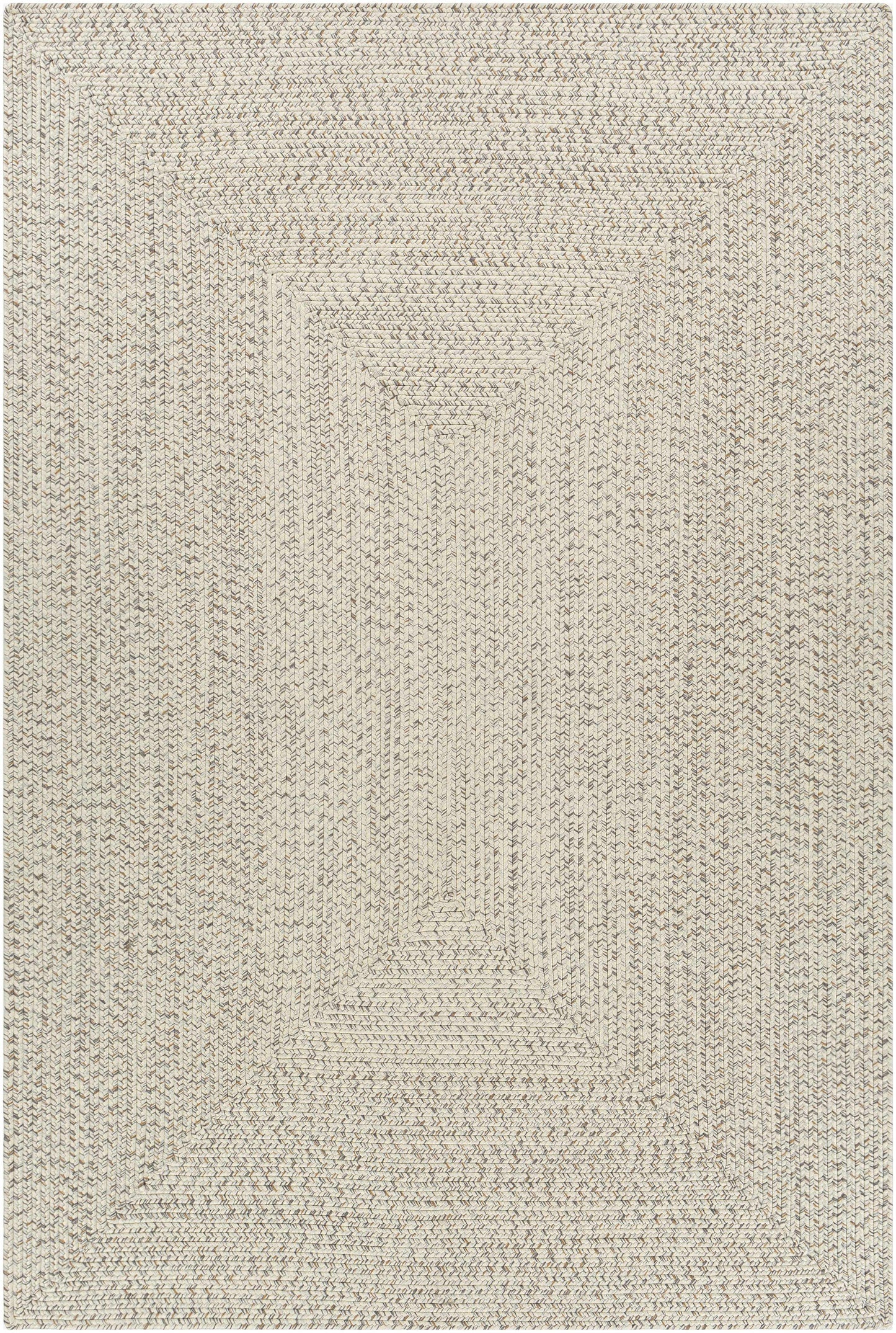 Beige Braided Faux Jute Rug