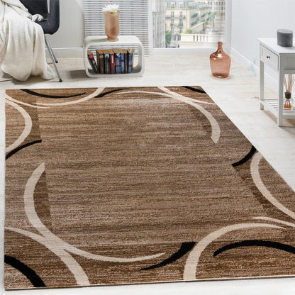Brown Area Rug for Living Room Mocca Look
