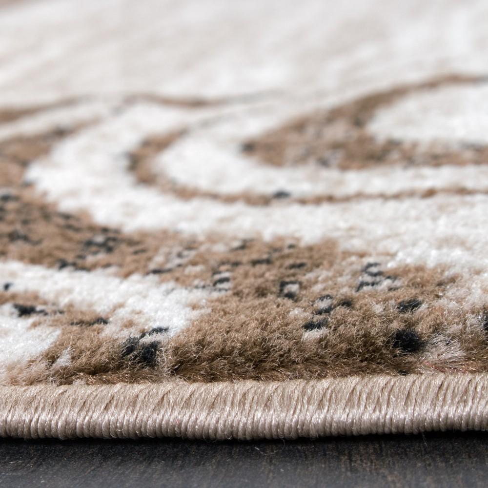 Brown Beige Designer Rug for Living Room