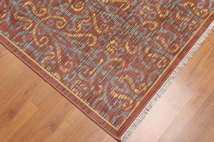 5' x 8' Hand Knotted 100% Wool Transitional Oriental Area rug Rust