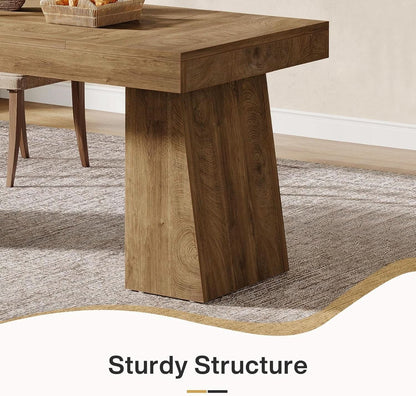 55 Inch Yellow Dining Table For Kitchen And Dining