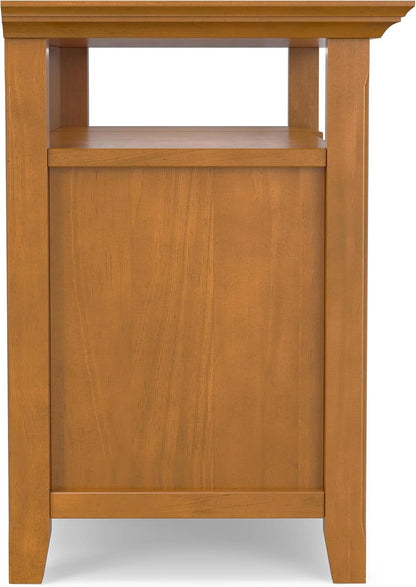 TV Media Stand 54 Inch Wide Golden Brown Cabinet Storage