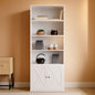 Tall Industrial Bookcase With Doors For Home Office