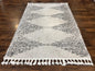 Shag Rug 5x8, Off White and Black Modern Contemporary Shag Area Rug, Moroccan Style Rug 5 x 8 ft, Medium Sized Rug, nuLoom Rug