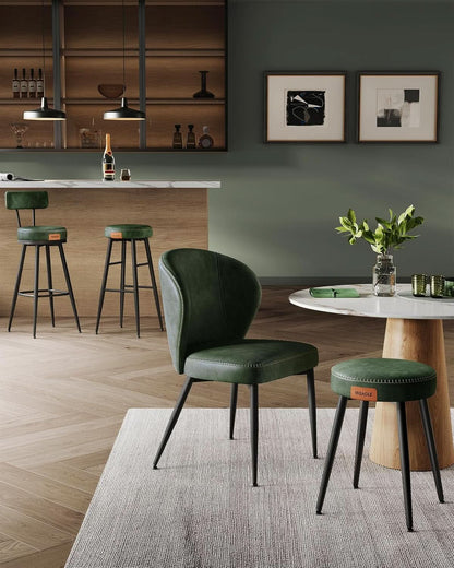 Forest Green 30 Inch Bar Stools Set Of 2 For Kitchen