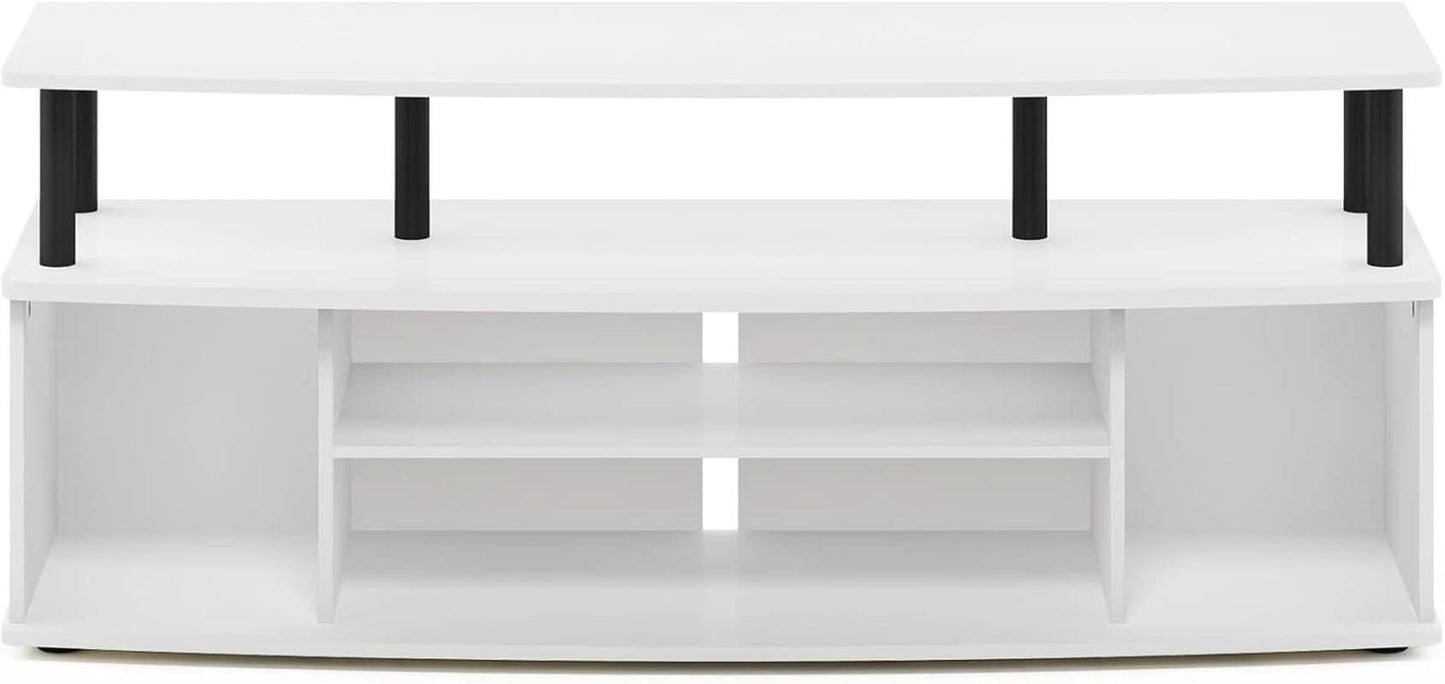 Jaya Large Entertainment Center For 55 Inch TV White And Black