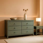 Olive Six Drawer Dresser Greenguard Gold Certified Nursery