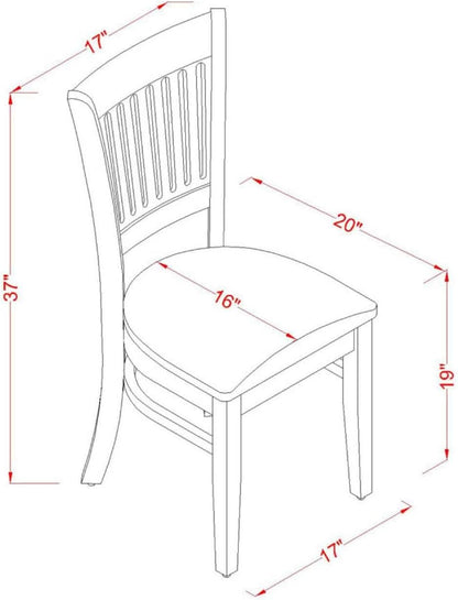 Vancouver Espresso Linen Upholstered Dining Chairs Set of 2