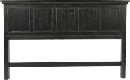 Rustic Black King Headboard - Durable Mahogany Wood
