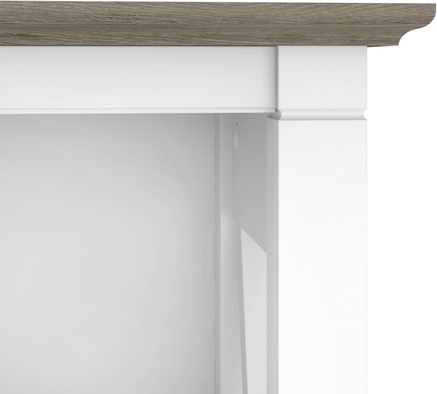 Bush Furniture Key West 66 Inch Bookcase Shiplap Gray White