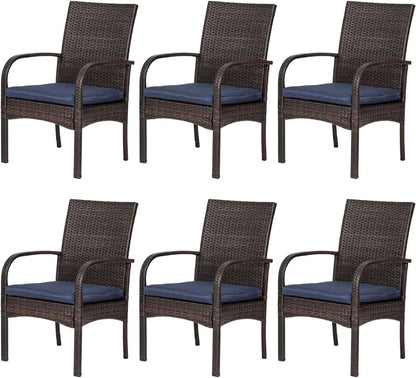 Outdoor Wicker Chair Set with Cushions for Patios