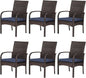 Outdoor Wicker Chair Set with Cushions for Patios