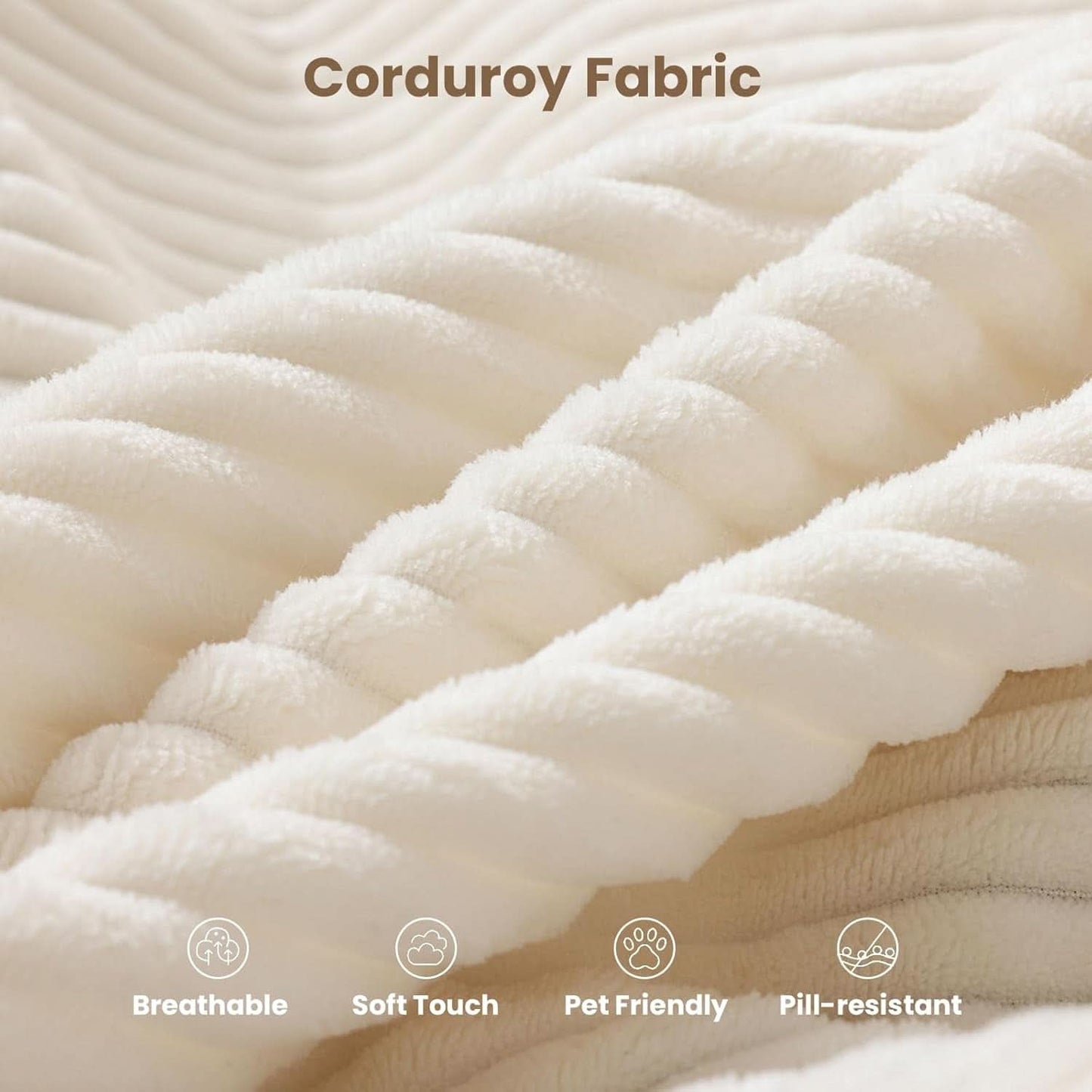 Corduroy Convertible Folding Sofa Bed With Mattress