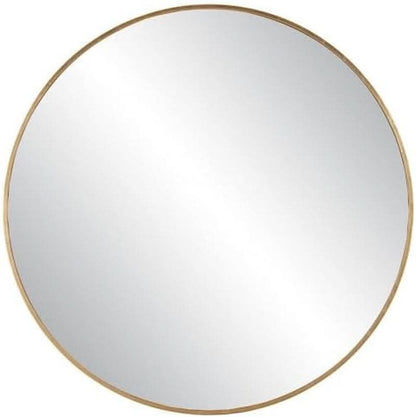 Junius Large Round Wall Mirror 60 Inch Antique Gold Leaf