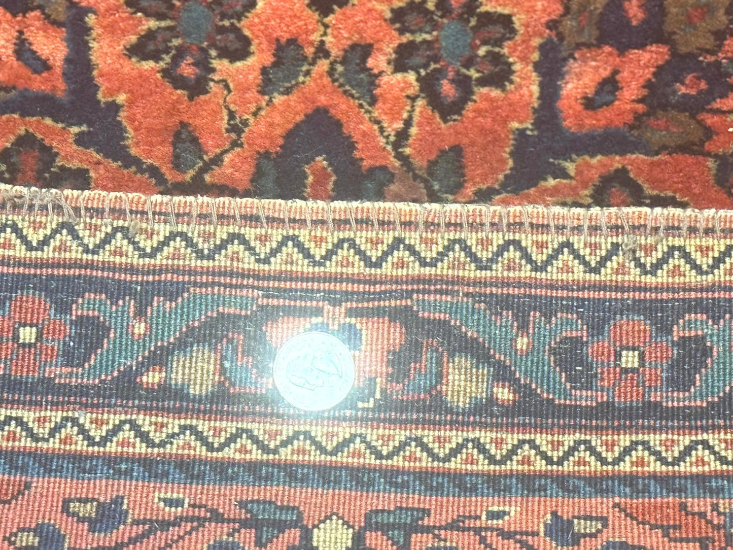 Antique Persian Sarouk Rug 2x4, Red, Fine 260 KPSI