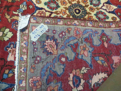 4' X 6' Antique Handmade India Floral Oriental Wool Rug Vegetable Dyes #120
