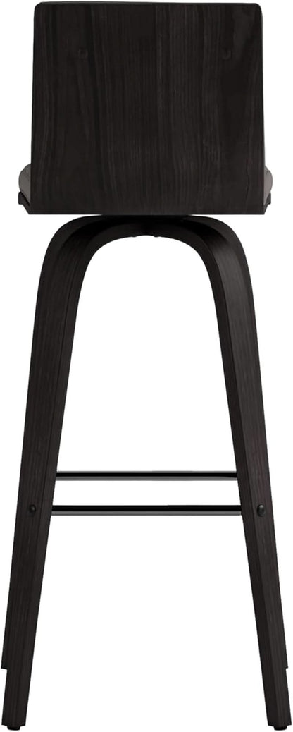 Vienna 30 Inch Bar Height Bar Stool Grey And Black