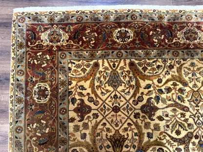 Indo Persian Rug 8x10, Teawash Bidjar Carpet, Allover Pattern