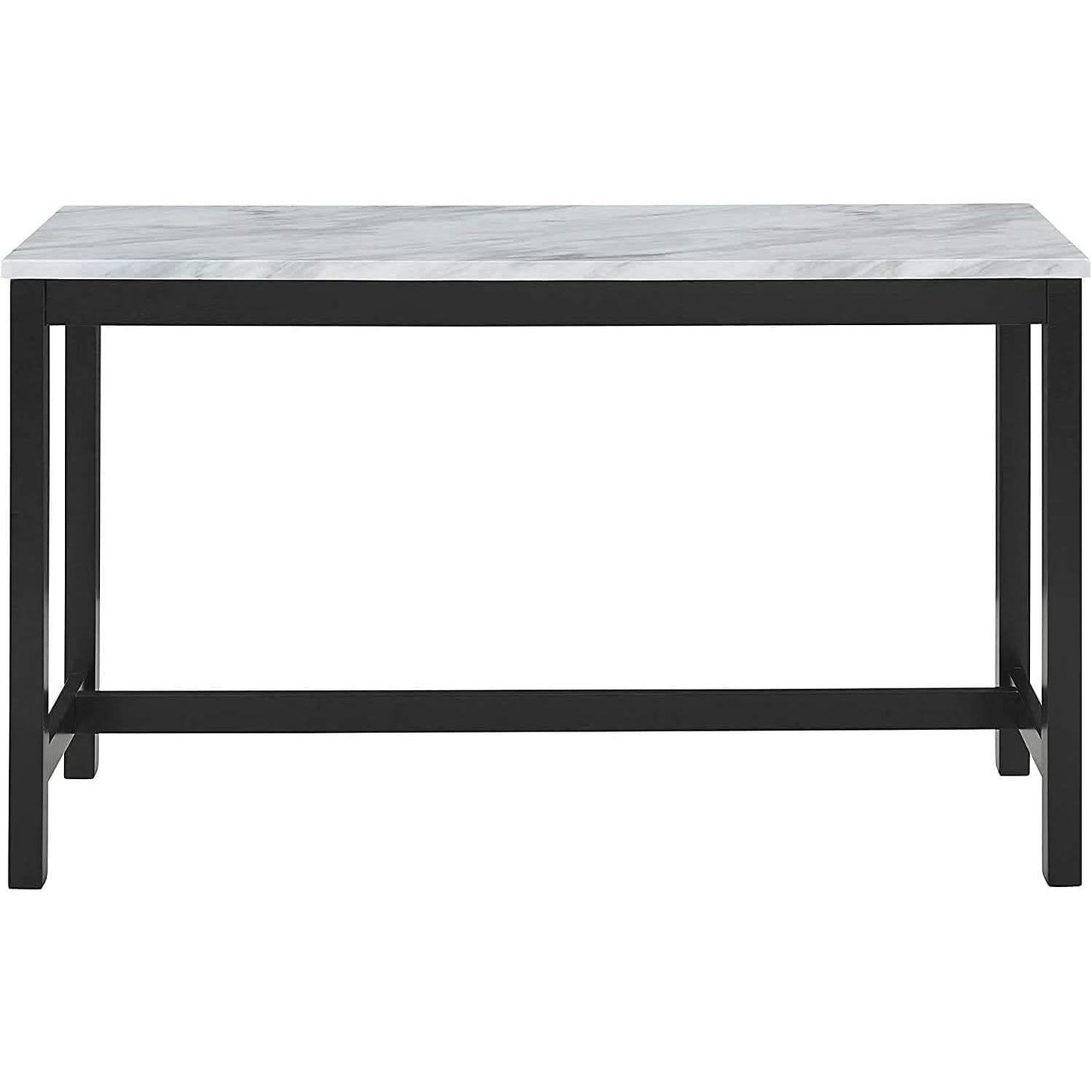 Blue Velvet Bar Table Set With 3 Stools Faux Marble Top