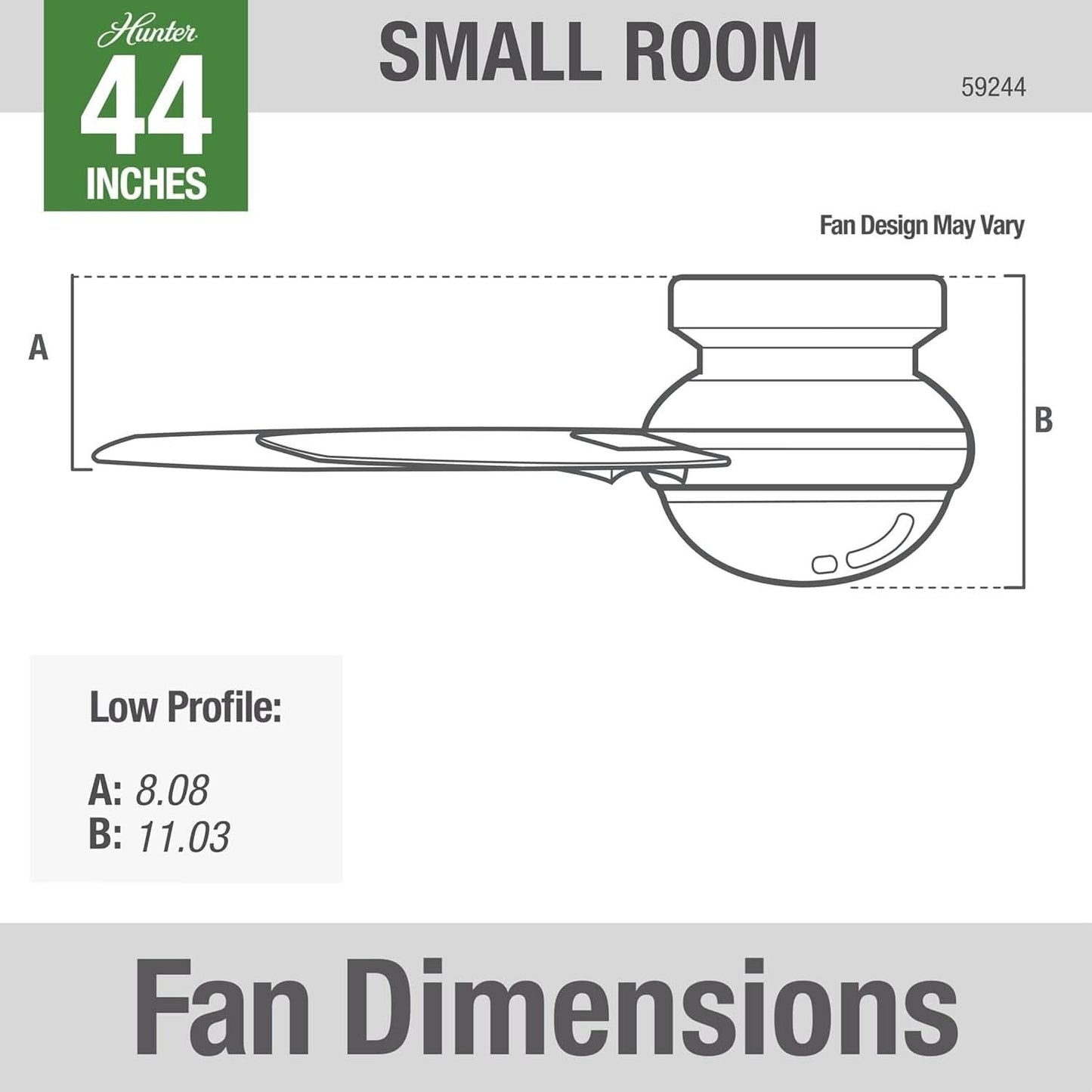 44-Inch LED Low-Profile Ceiling Fan With Remote Control